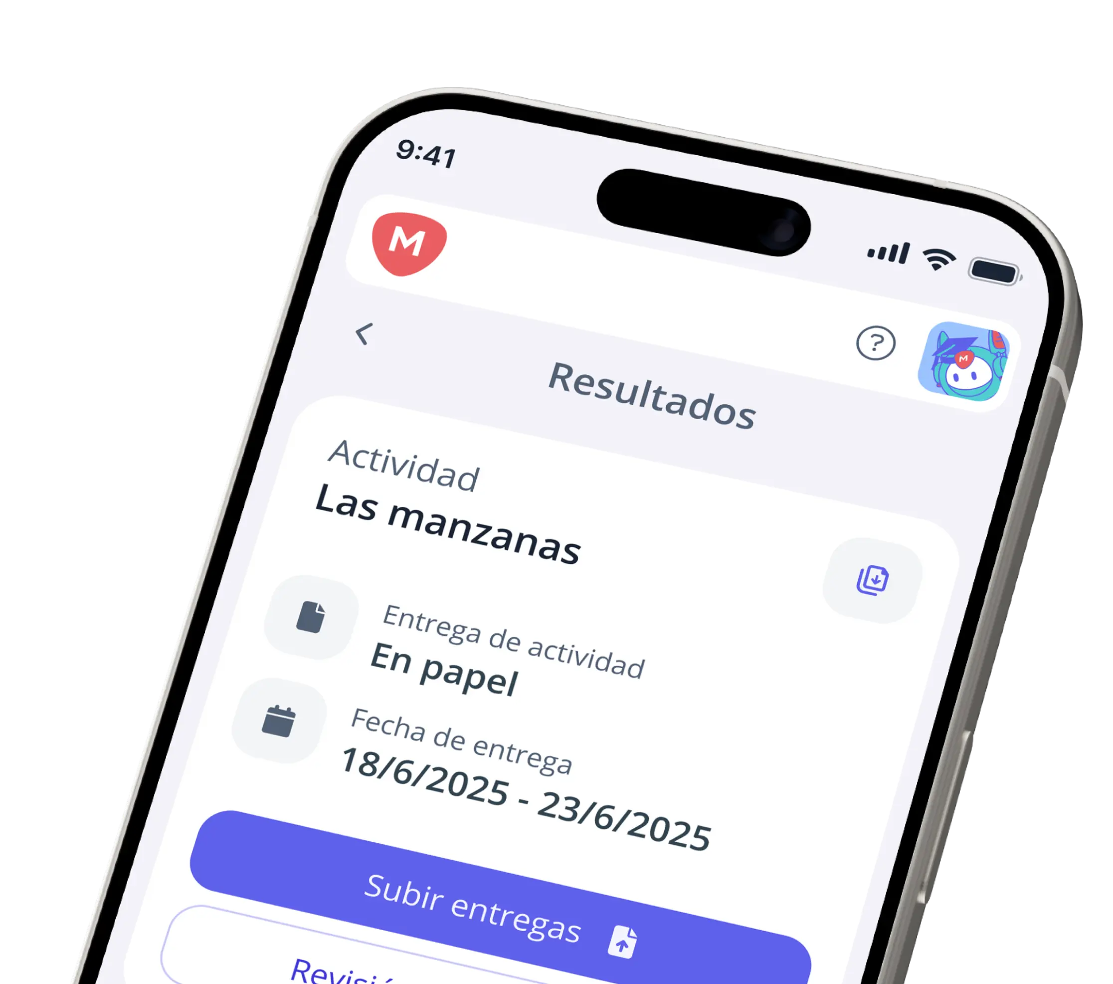 Mockup of Mathew application